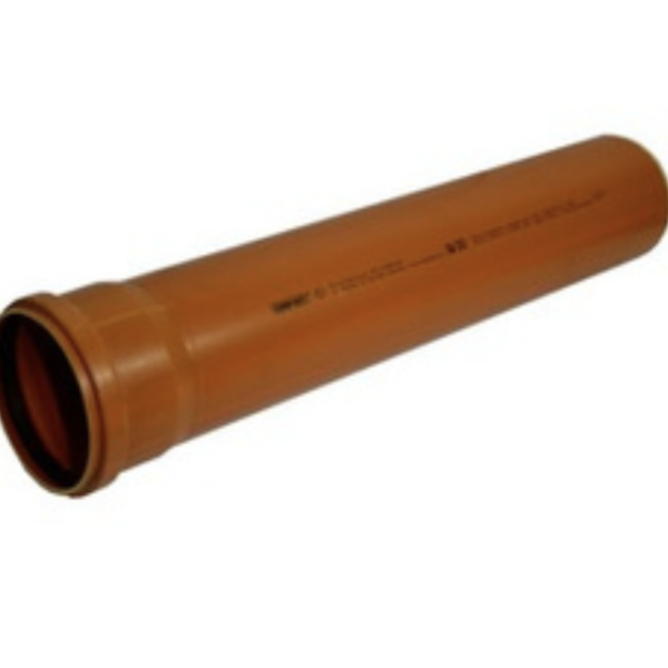 Ārējās kanalizācijas PVC caurule SN8 / DN110/500mm