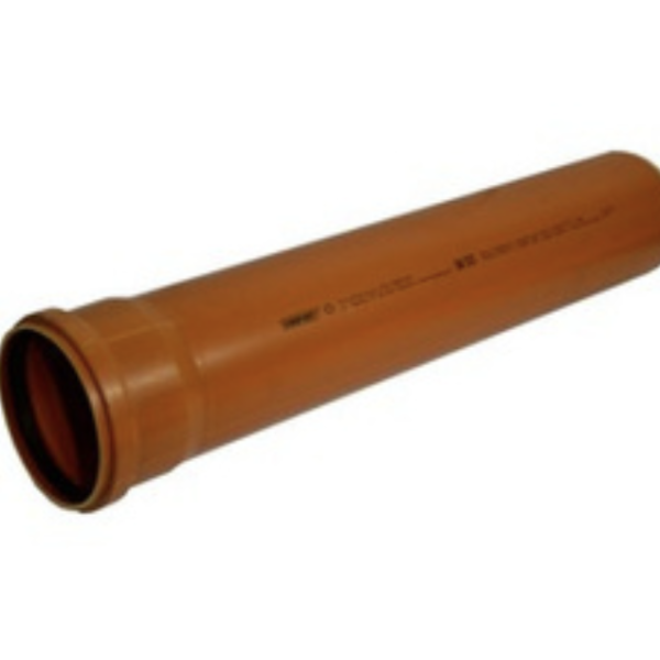 Ārējās kanalizācijas PVC caurule SN8 / DN110/1000mm