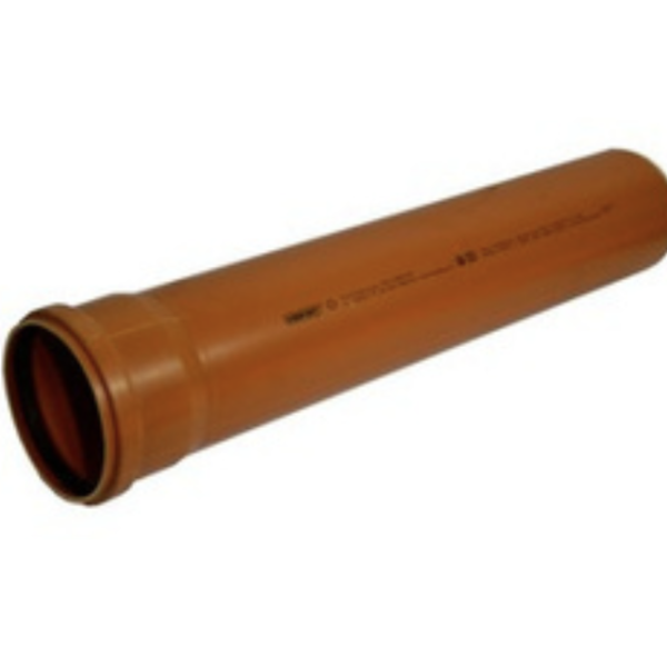 Ārējās kanalizācijas PVC caurule SN8 / DN110/2000mm