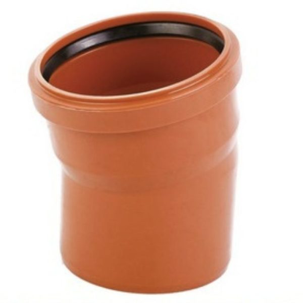 Ārējās kanalizācijas PVC līkums / DN110/30gr.