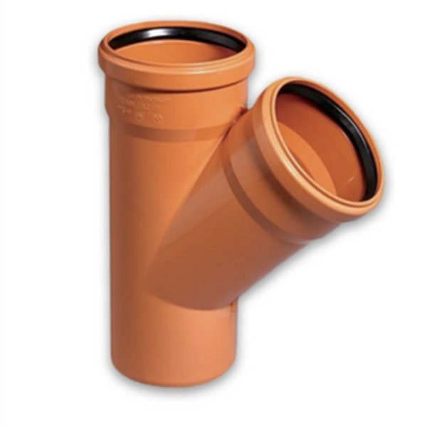 Ārējās kanalizācijas PVC atzars / DN110/110/45gr.